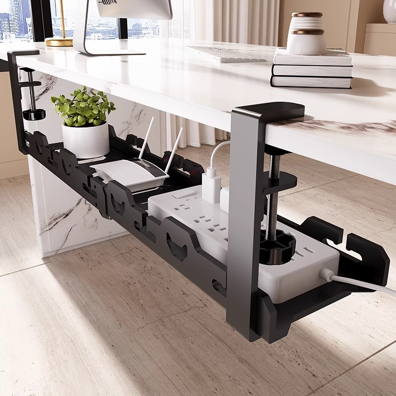 Tech Accessories For Office Desk - Telescopic Under Table Storage Rack Metal