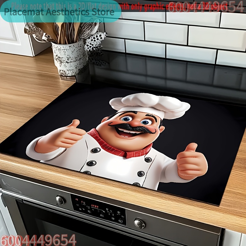 Tech Table Accessories - Cartoon Chef Stove Top Protector Dustproof