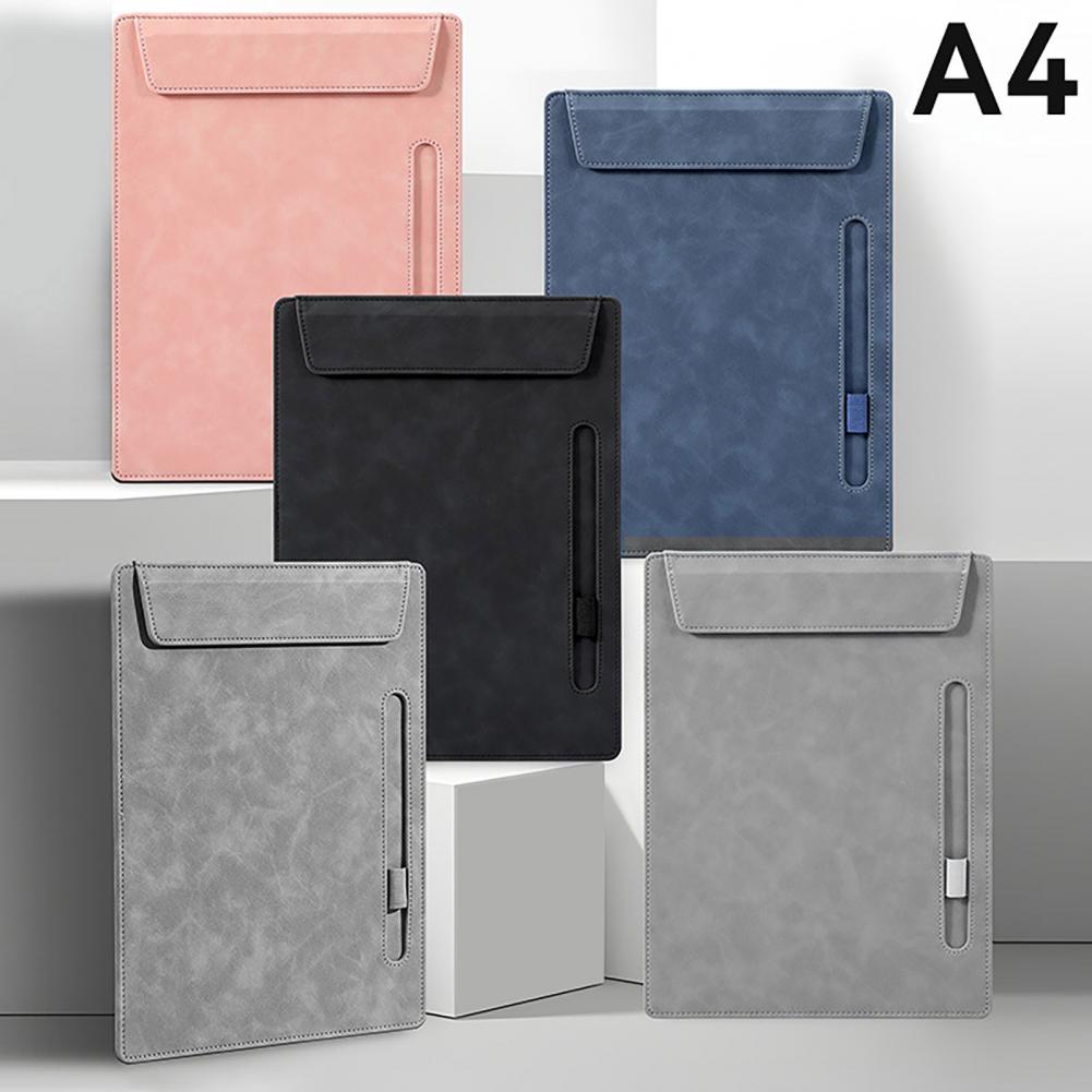 Pen Holder Magnetic - Document Organizer Writing Pad Faux Leather