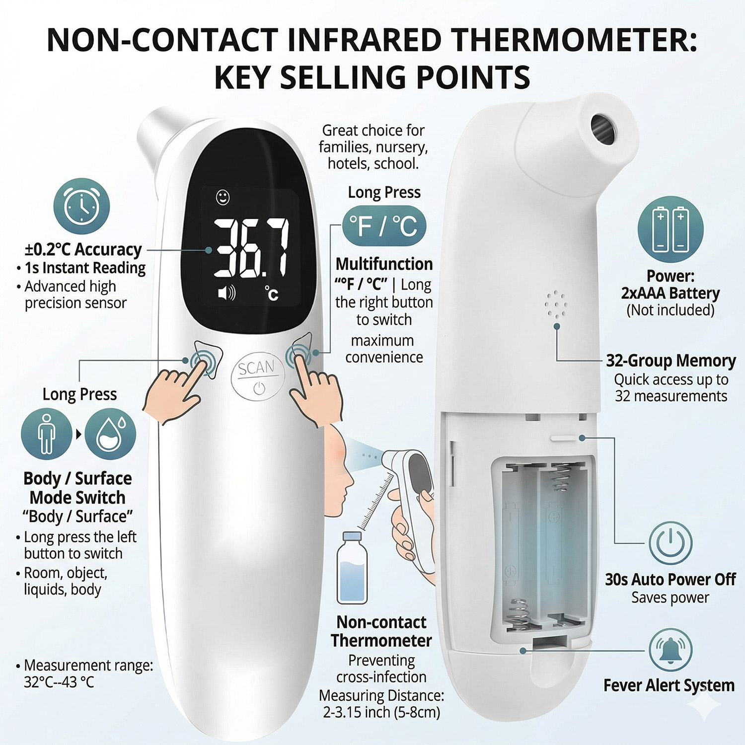 Pet Ear Digital Thermometer No - Vet Tech Accessories 评论和价格