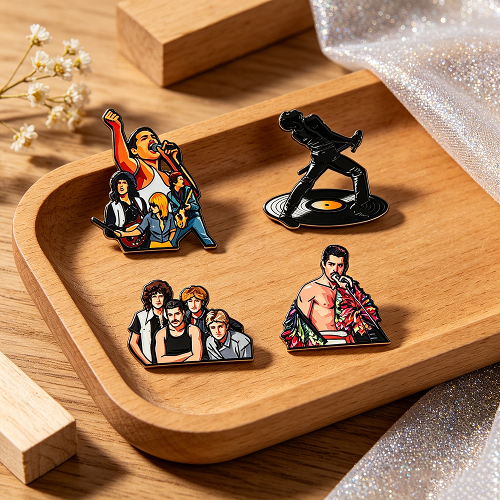 4pcs Classic Rock Band Enamel  - Vintage Tech Accessories 评论和价格