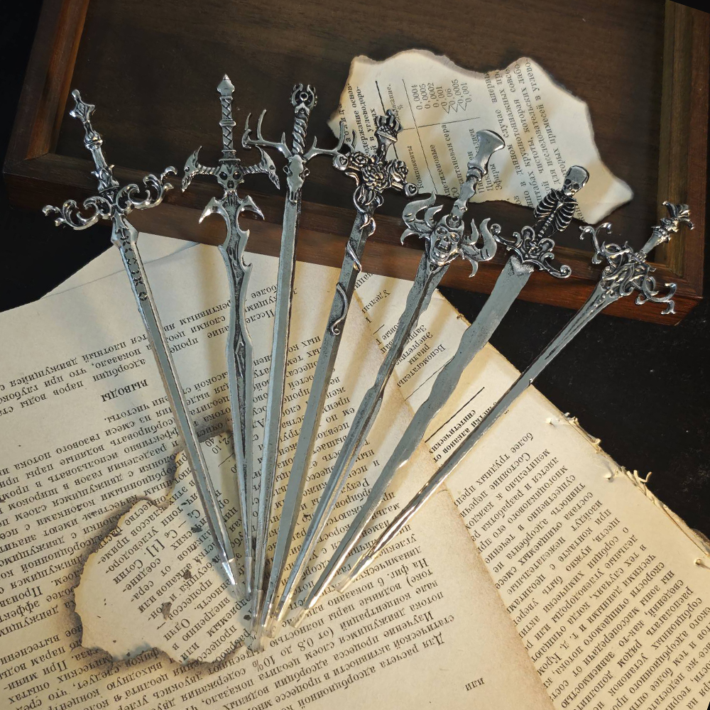 1pc Gothic Style Metal Sword H - Vintage Tech Accessories 评论和价格
