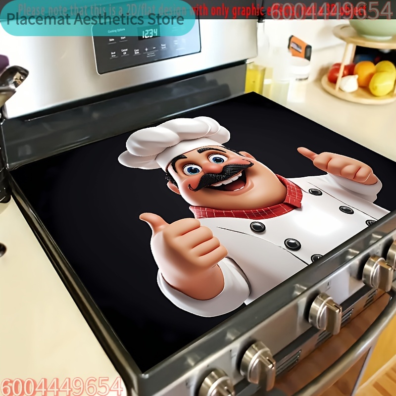 Cartoon Chef Stove Top Protect - Tech Table Accessories 评论和价格