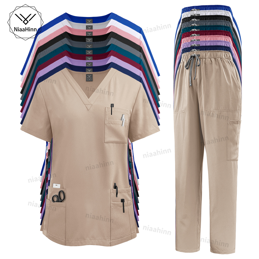 Multicolor Scrubs Uniform Wome - Vet Tech Accessories 评论和价格