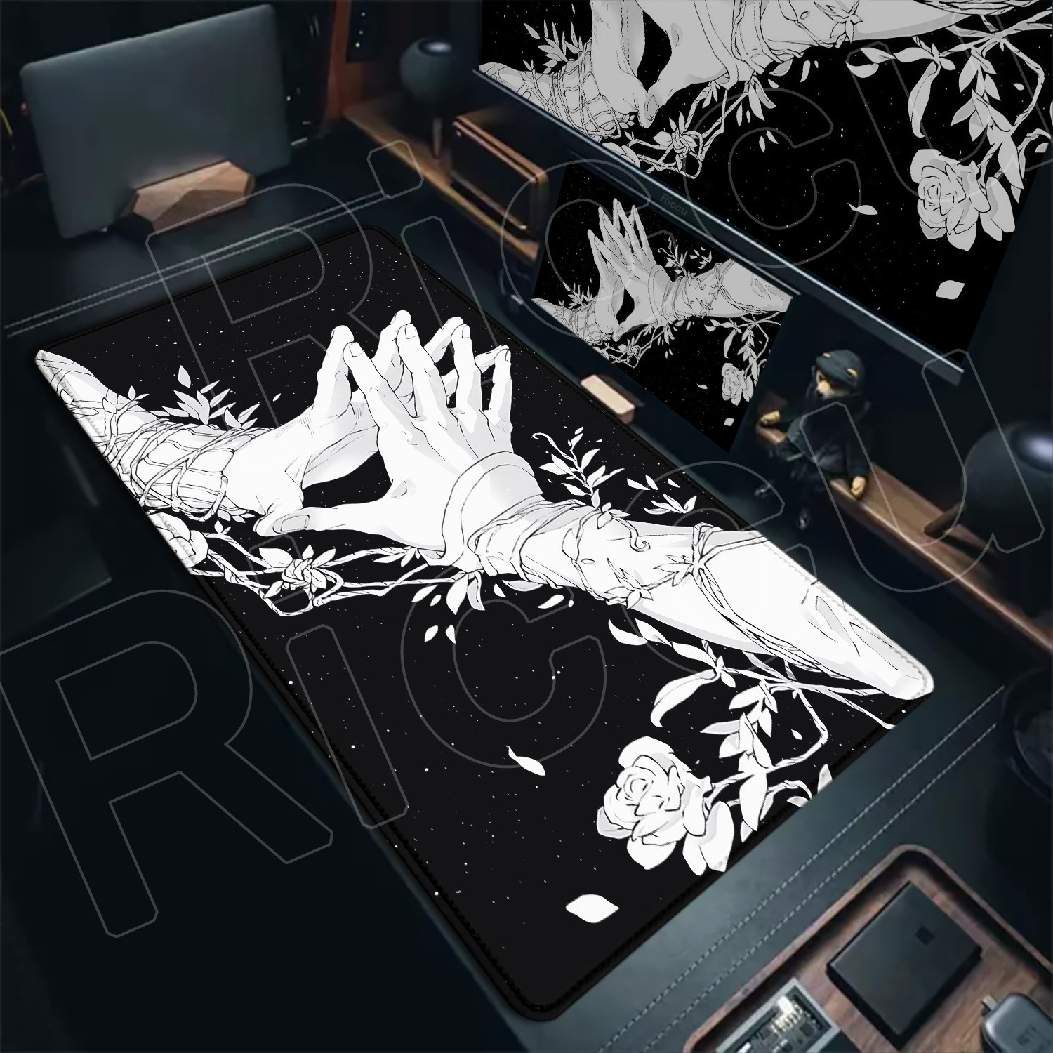 HD Large Black White XXL Gothi - Tech Table Accessories 评论和价格
