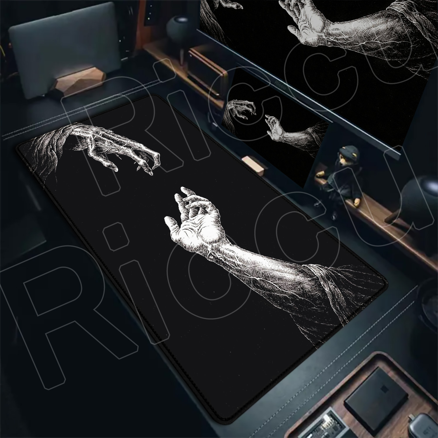 HD Large Black White XXL Gothi - Tech Table Accessories 评论和价格