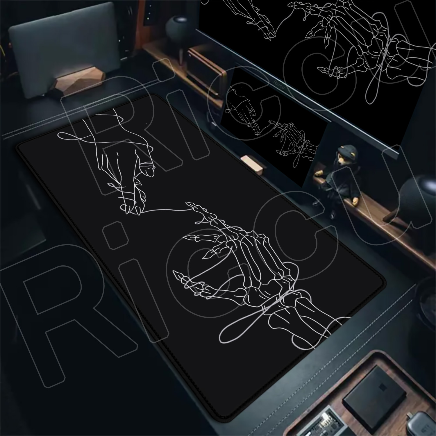 HD Large Black White XXL Gothi - Tech Table Accessories 评论和价格