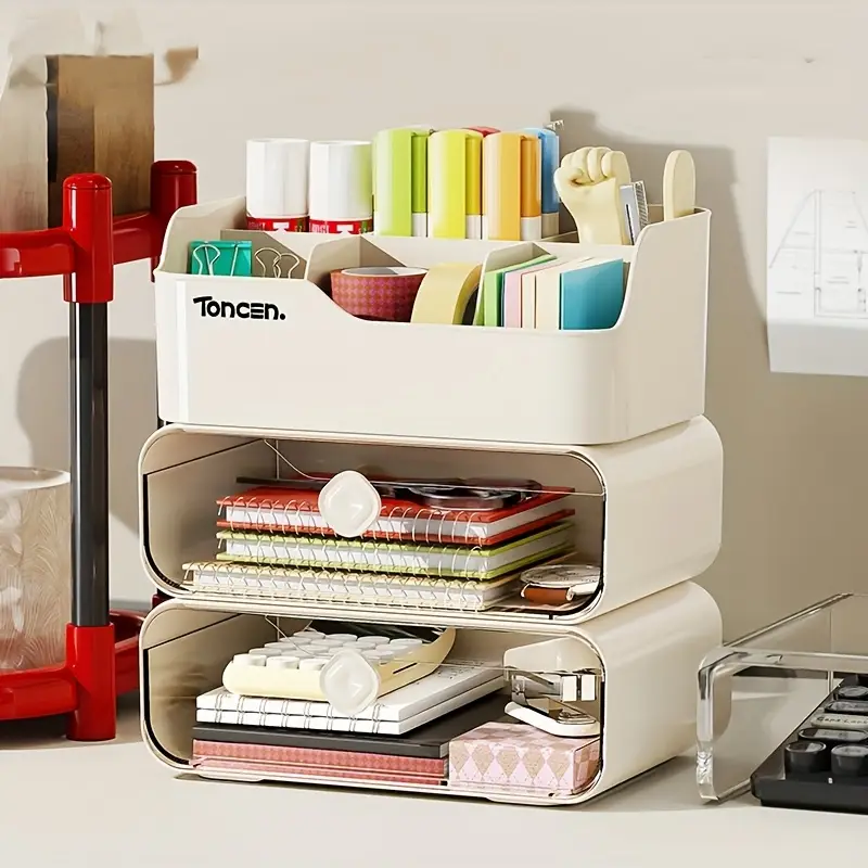 3 Layers Desk Organizer With D - Tech Accessories For Office Desk 评论和价格